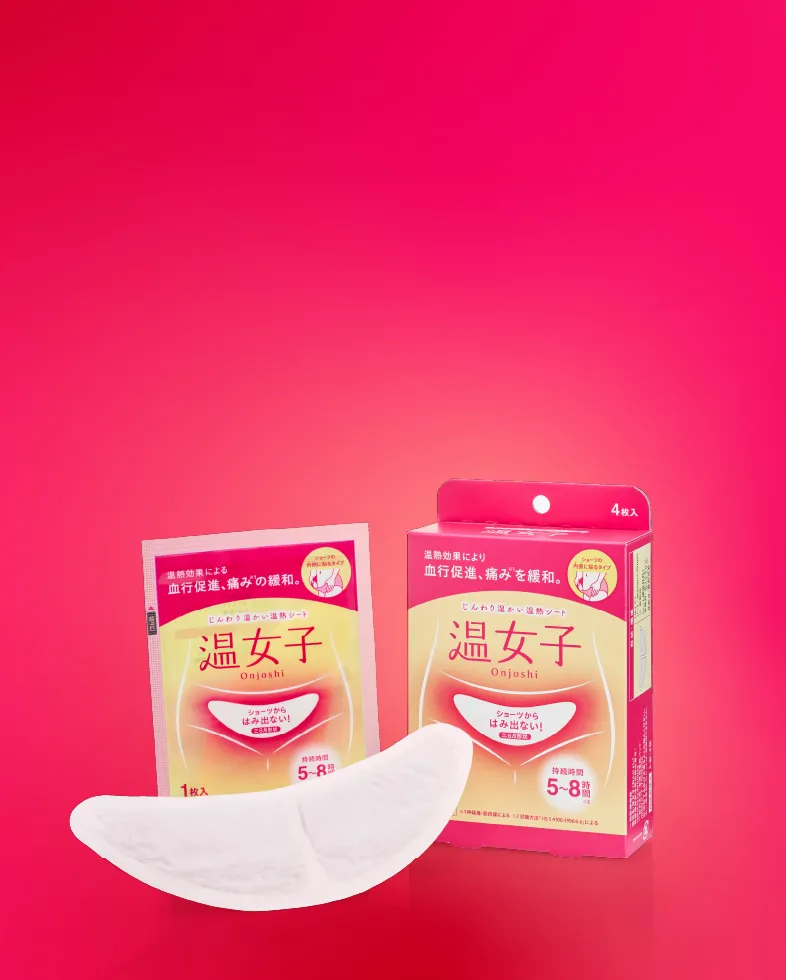 じんわり 暖かい温熱シート｜温女子 Onjoshi 商品画像